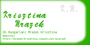 krisztina mrazek business card